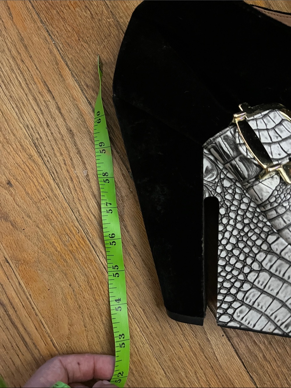 RARE 2010s early Christian Siriano velvet and snake print platform ankle boots - Picture 3 of 11